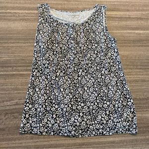 black and white flower tank top